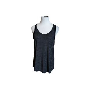 Lululemon Heathered Gray Black Trim Tank Top
